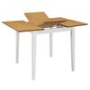 vidaXL Mesa de comedor extensible MDF blanca (80-120)x80x74 cm