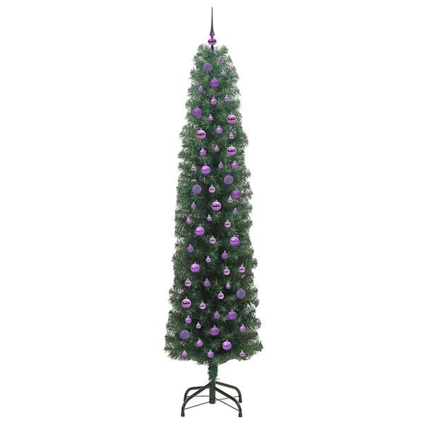 vidaXL &Aacute;rbol de Navidad artificial Verde 240 cm PVC, Acero y Pl&aacute;stico