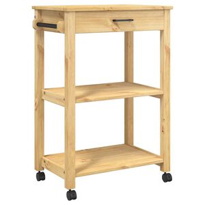 vidaXL Carrito de cocina MONZA madera maciza de pino 60x40x88,5 cm