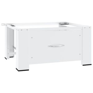 vidaXL Soporte pedestal para lavadora con caj&oacute;n blanco