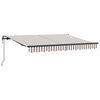 vidaXL Toldo Retr&aacute;ctil Gris claro y blanco. 4 x 2 m tela