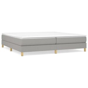 vidaXL Estructura de cama con somier tela gris claro 200x200 cm