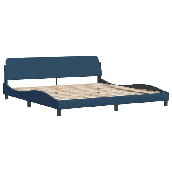 vidaXL Cama con colch&oacute;n Hvar tela azul 200x200 cm