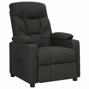 vidaXL Sill&oacute;n reclinable de tela negro