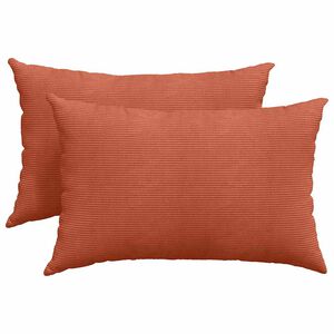 vidaXL Cojines de sof&aacute; 2 pcs Rojo Naranja 60 x 40 cm Tela de pana