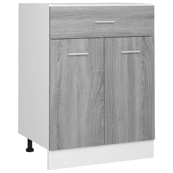 vidaXL Cajón bajo "Lyon" gris Sonoma 60x46x81,5 cm Madera de ingeniería