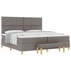 vidaXL Cama tipo Box Spring con colch&oacute;n Taup&eacute; 200 x 200 cm tela