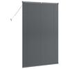 vidaXL Persiana para Ventana con cortinas Manual Gris oscuro Aluminio