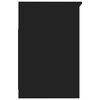 vidaXL Cajonera de madera contrachapada negro 40x50x76 cm