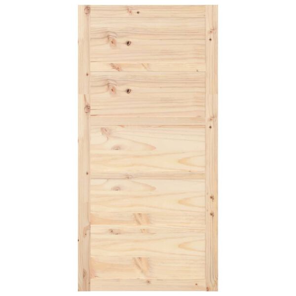 vidaXL Puerta de granero madera maciza pino 100x1,8x204,5 cm
