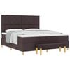 vidaXL Cama tipo Box Spring Marr&oacute;n Oscuro 200 x 180 cm tela