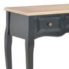 280046 vidaXL Dressing Console Table with 3 Drawers Black