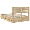 vidaXL Estructura de cama Roble Sonoma 140 x 200 cm Madera Ingenieril
