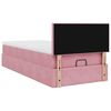 vidaXL Estructura de cama otomana colch&oacute;n terciopelo rosa 90x200cm