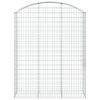 vidaXL Cesta gaviones forma arco hierro galvanizado 150x50x180/200 cm