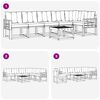 vidaXL Conjunto de sof&aacute;s de exterior con coj&iacute;n 7 pcs Natural y Crema