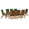 vidaXL Conjunto de comedor de jard&iacute;n de 9 piezas Natural