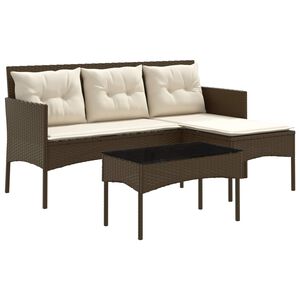 vidaXL Conjunto de sof&aacute;s de jard&iacute;n con coj&iacute;n 2 pcs rat&aacute;n sint&eacute;tico