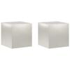 vidaXL Soporte de plantas 2 pcs Plateado 40 x 40 x 40 cm Acero