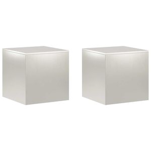 vidaXL Soporte de plantas 2 pcs Plateado 40 x 40 x 40 cm Acero