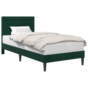 vidaXL Estructura de cama Verde oscuro 100 x 200 cm Terciopelo