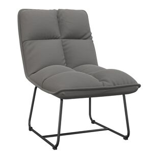 vidaXL Silla con estructura de metal terciopelo gris claro