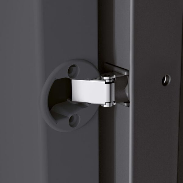 Keter Armario bajo de almacenamiento Garage XL negro y plateado 99 cm