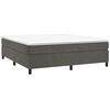 vidaXL Cama box spring con colch&oacute;n terciopelo gris oscuro 200x200 cm