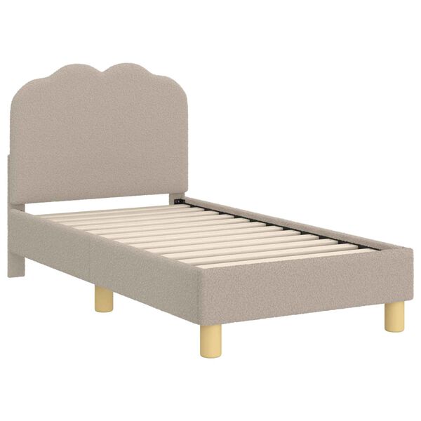 vidaXL Estructura de cama para niños pequeños con cabecera Gris Claro