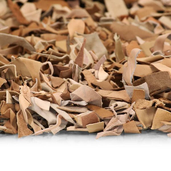 vidaXL Alfombra shaggy peluda de cuero aut&eacute;ntico 160x230 cm canela