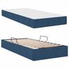 vidaXL Cama con almacenamiento y colch&oacute;n Azul 100 x 200 cm Poli&eacute;ster
