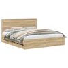vidaXL Estructura de cama Roble Sonoma 200 x 200 cm Madera Ingenieril