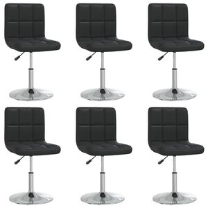 vidaXL Sillas de comedor 6 unidades cuero sint&eacute;tico negro