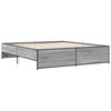 vidaXL Estructura cama madera ingenier&iacute;a metal gris Sonoma 180x200 cm