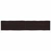 vidaXL Tablero mesa madera tratada borde vivo marr&oacute;n 200x40x(2-4) cm