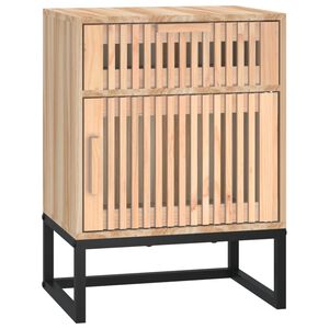 vidaXL Mesita de noche hierro y madera contrachapada 40x30x55,5 cm