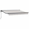 vidaXL Toldo retr&aacute;ctil Gris claro y blanco. 3 x 2,5 m