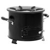 vidaXL Cocina de le&ntilde;a para camping metal negro 36x26x22,5 cm