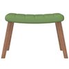 vidaXL Sill&oacute;n de relax con taburete de terciopelo verde claro