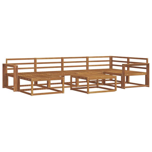 vidaXL Conjunto de sof&aacute;s de exterior 7 pcs Natural