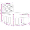 vidaXL Cama box spring con colch&oacute;n tela marr&oacute;n oscuro 120x190 cm