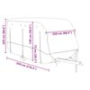 vidaXL Funda para caravana tela no tejida gris 550x250x220 cm