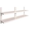 vidaXL Estanter&iacute;as flotantes 2 niveles 2 uds acero inoxidable 200x30cm