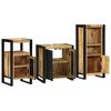 vidaXL Juego de muebles de ba&ntilde;o con caj&oacute;n 3 pcs Madera de mango maciza