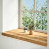 vidaXL Alféizares de ventana 2 uds madera maciza roble marrón claro