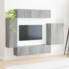 vidaXL Conjunto de mueble para TV de pared 6 pcs Gris Sonoma