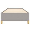 vidaXL Estructura de cama sin colch&oacute;n tela gris claro 90x200 cm