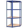 vidaXL Estanter&iacute;a esquina 4 niveles madera contrachapada y acero azul