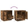 vidaXL Armario de Noche 2 pcs Roble ahumado 50 x 34,5 x 50 cm.
