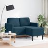 vidaXL Sof&aacute; 2 plazas con chaise longue en forma L azul 125 cm